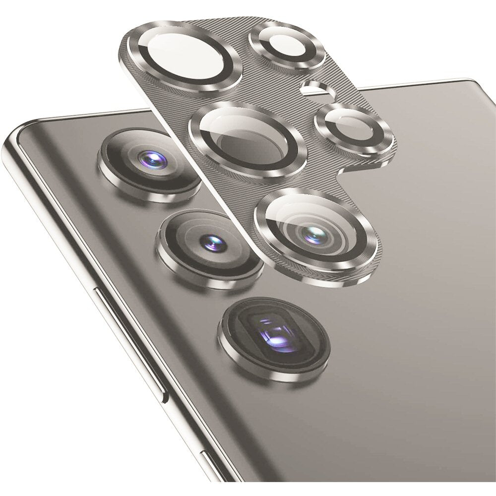 Glass Camera Lens Protector For Samsung S24 Ultra Full Cover Silver Camera FoneFunShop   