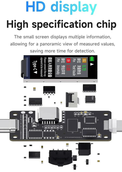 Mechanic T-824 Charging Port Pin Tester Current Power Check Type-C 8 Pin Phones Charging Port FoneFunShop   