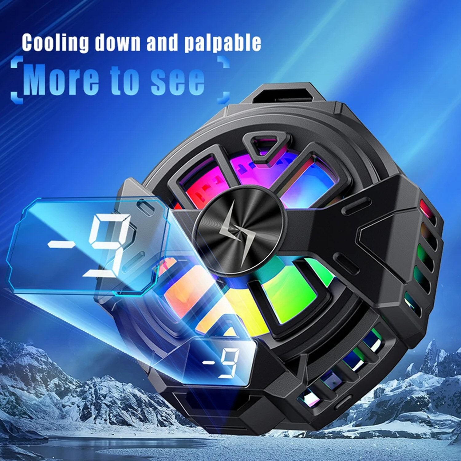 Magnetic Cooler Cell Phone Radiator Cooling Fan Portable for iPhone iOS/Android  FoneFunShop   