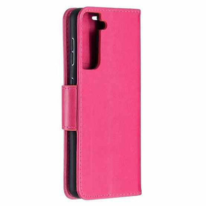 Case For Samsung S21 S30 Luxury PU Leather Flip Wallet Pink Case Cover FoneFunShop   