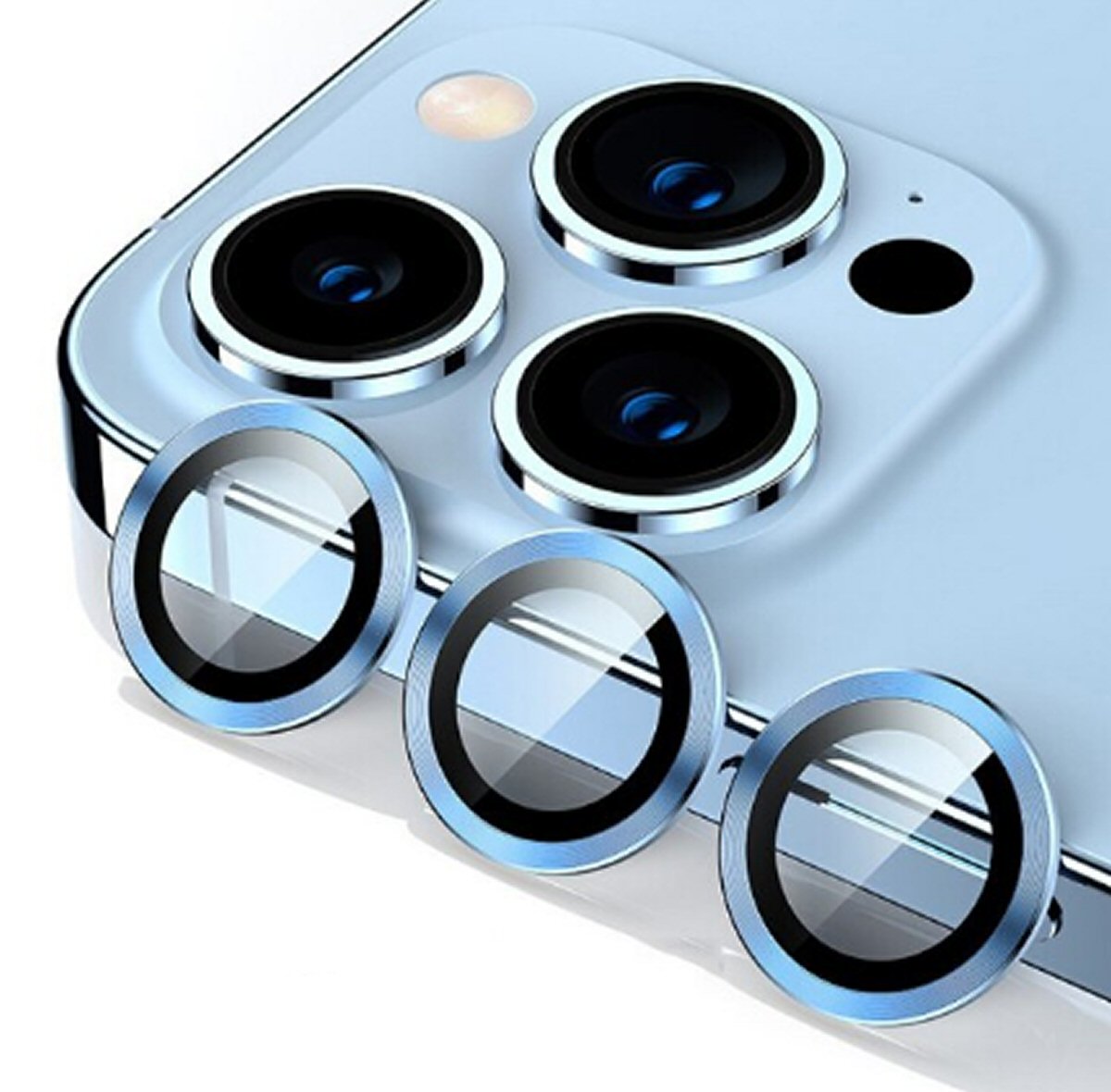 Camera Protectors For iPhone 13 13 Mini A Set of 2 Blue Glass Camera FoneFunShop   