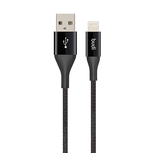 Budi Cable For iPhone 1m Data Charging Black Cable FoneFunShop   