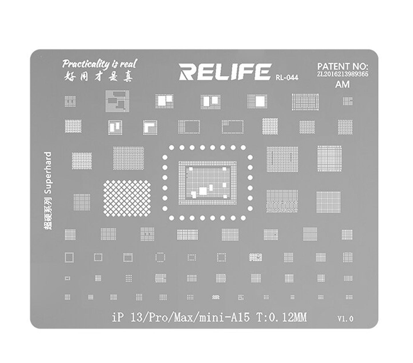 Reballing Stencil For iPhone 13 Pro Max Mini Relife RL044 A15 Stencil FoneFunShop   