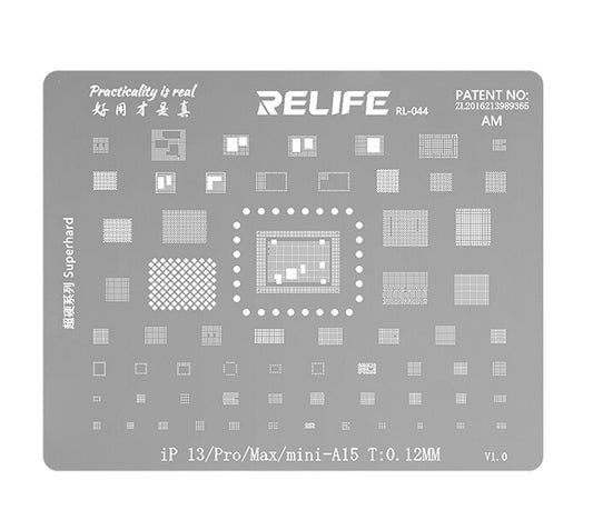 Reballing Stencil For iPhone 13 Pro Max Mini Relife RL044 A15 Stencil FoneFunShop   