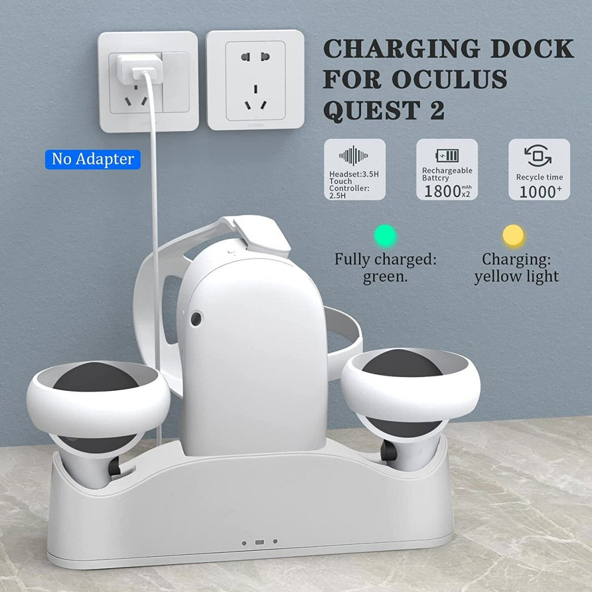 Charging Dock For Oculus Quest 2 VR Headset Controllers Magnetic Station Stand  FoneFunShop   