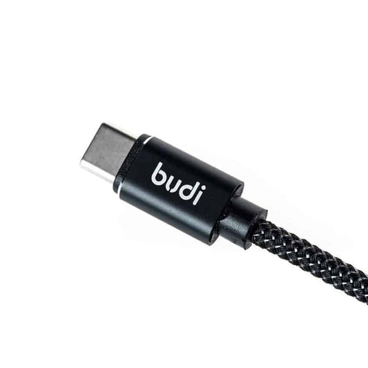 Type C to Type C Reversible Aluminium Shell Braided Cable Budi 3m PD 65W Cable FoneFunShop   