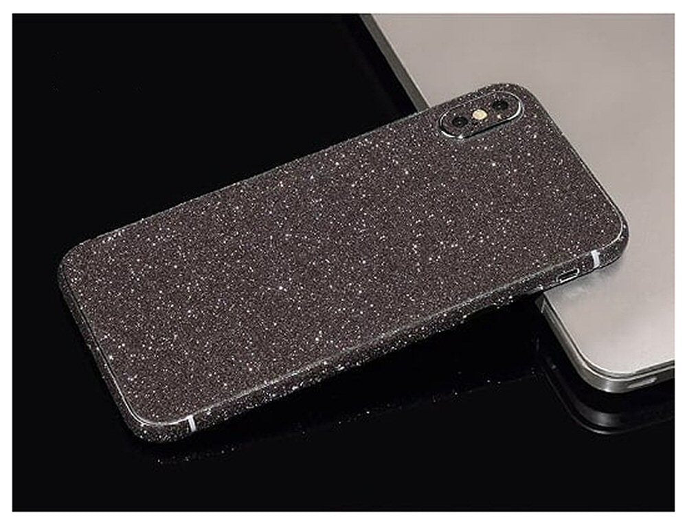 Back Protector For iPhone XS Max Black Glitter Bling Rear Protector Protector FoneFunShop   