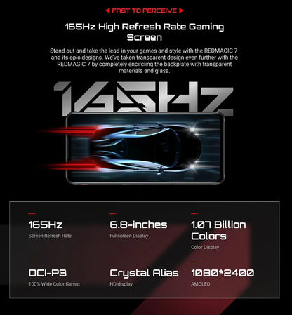 Nubia REDMAGIC 7 165Hz Gaming Phone 16GB RAM+256GB ROM Pulsar Nubia ZTE Phone FoneFunShop   