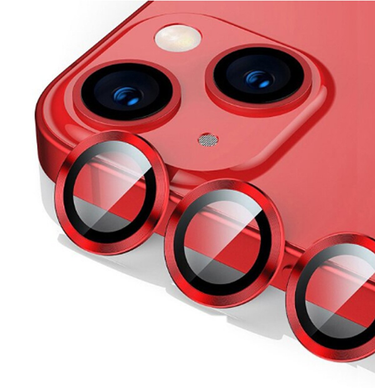 Camera Protectors For iPhone 13 13 Mini A Set of 2 Red Glass Camera FoneFunShop   