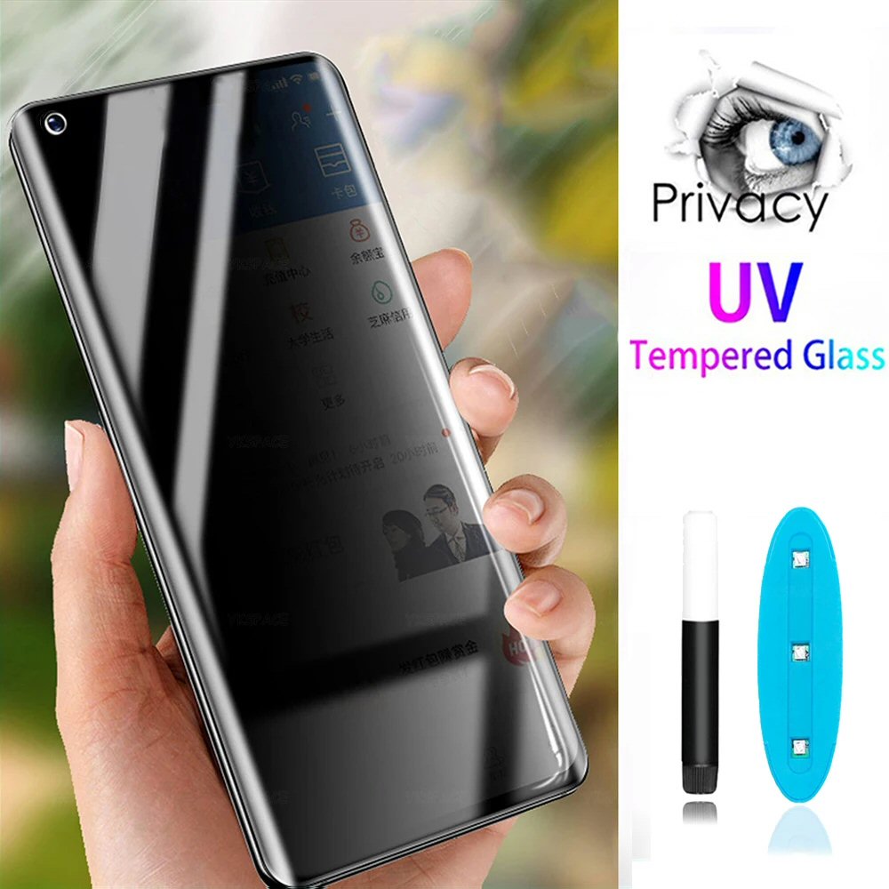 Screen Protector For Samsung S10 Plus Full UV Glue Privacy Tempered Glass Screen Protector FoneFunShop   