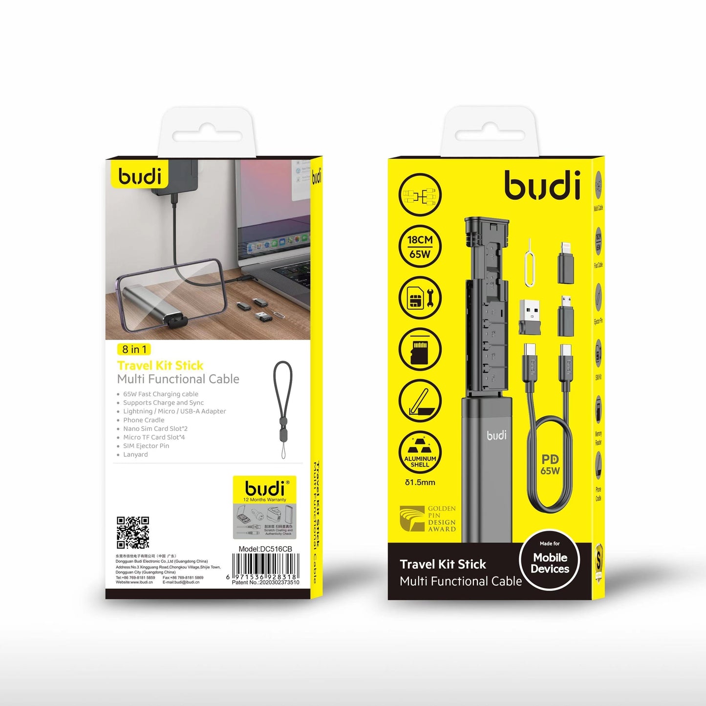 Multi Functional Travel Cable Kit Stick Budi Cable FoneFunShop   