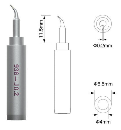 Superfine Angled Soldering Tip QianLi 936 J0.2 For Micro Soldering Bridging Jump Solder FoneFunShop   