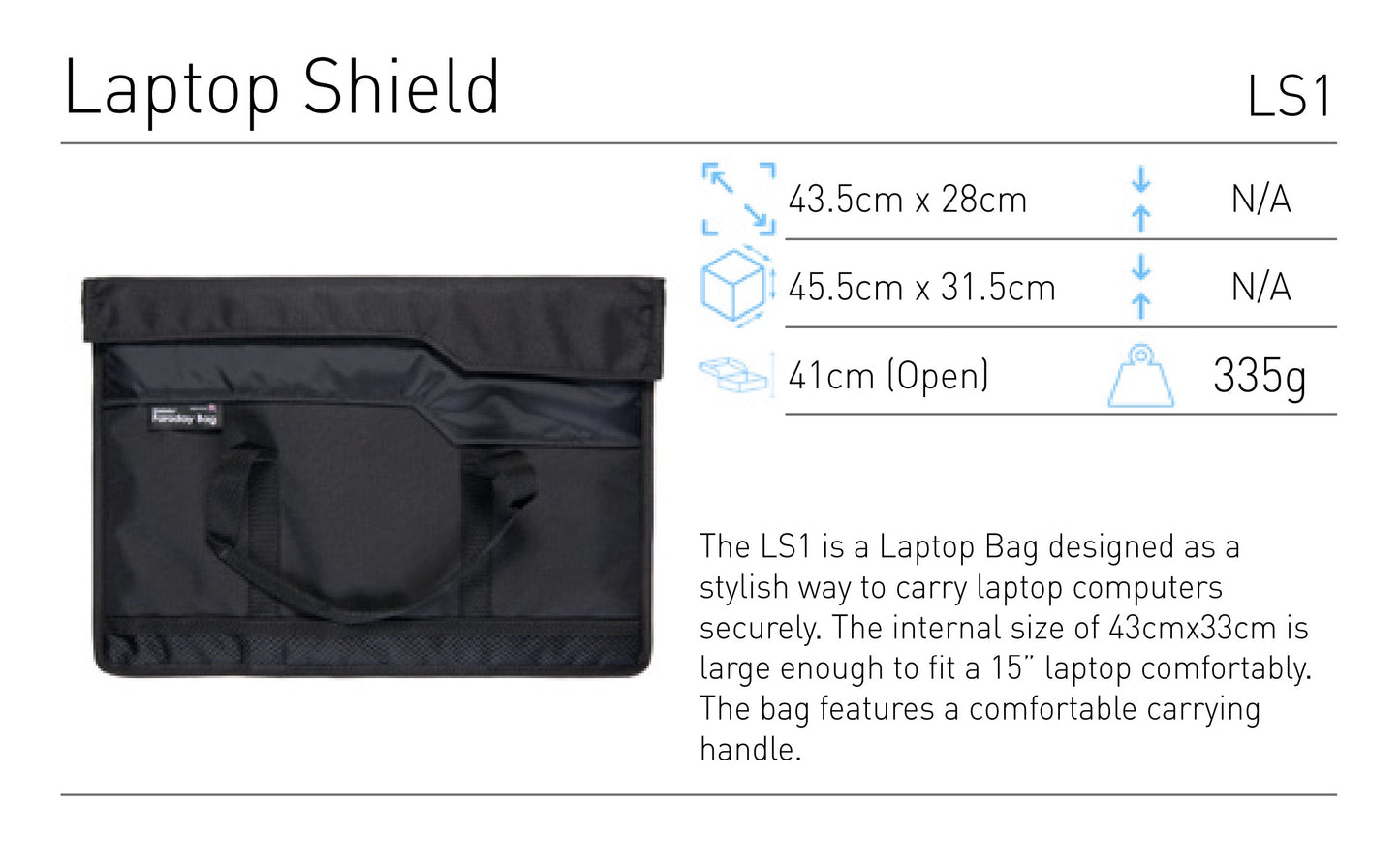 Faraday Bag Signal Blocker Disklabs LS1U Unbranded Laptop Shield RF Shielded Faraday FoneFunShop   