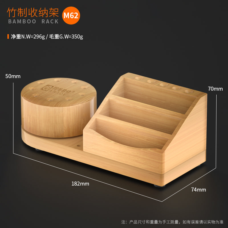 Screwdriver Holder Rotating AMAOE M62 Bamboo Multifunction Storage Rack Screwdriver FoneFunShop   