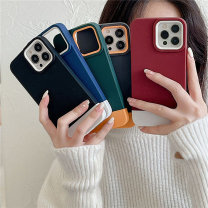 Case For iPhone 13 3 in 1 Designer in Black White Case Cover FoneFunShop   