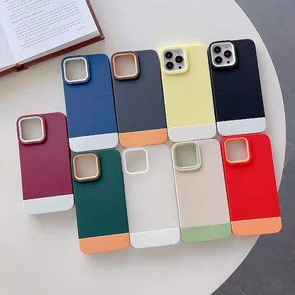 Case For iPhone 13 3 in 1 Designer in Blue Orange Case Cover FoneFunShop   