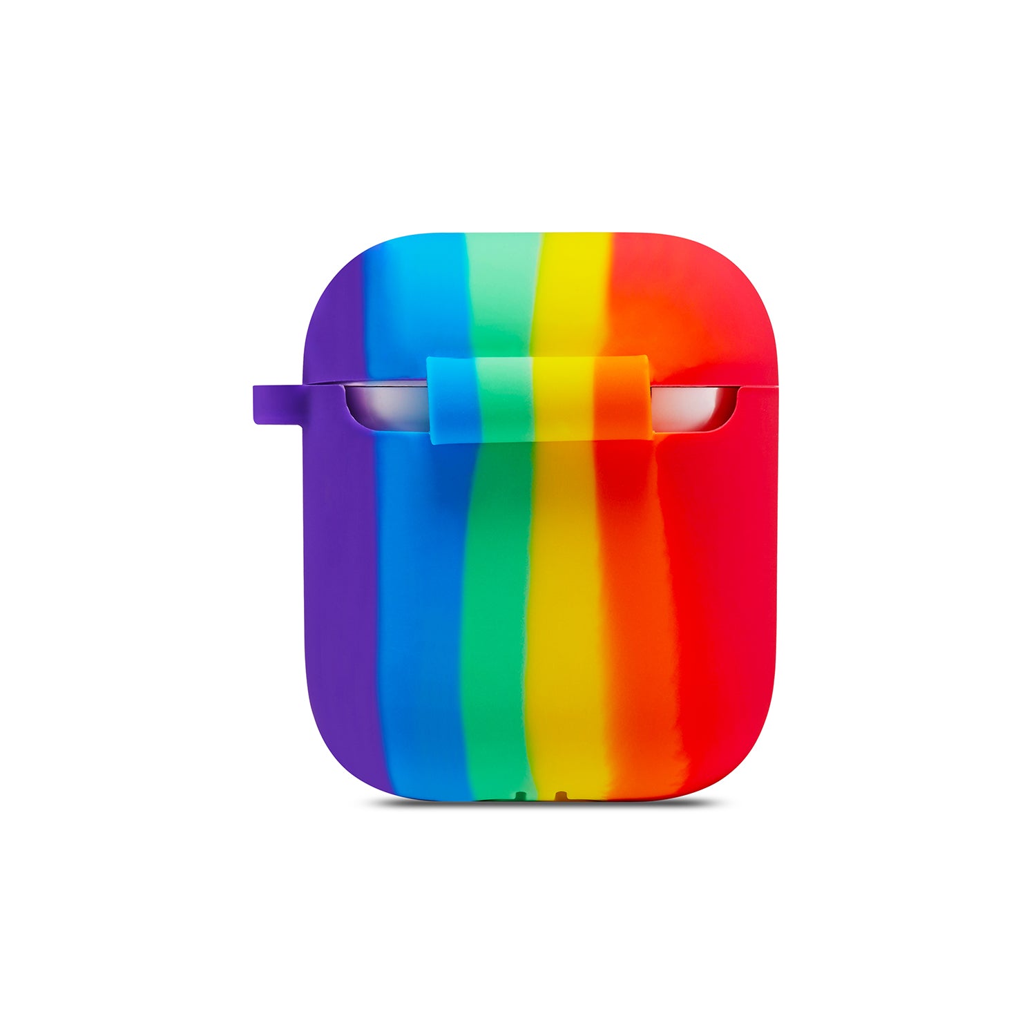 Case For Apple Airpods with Hanger Hole For LED Gay Pride Silicone Rainbow Case Cover FoneFunShop   