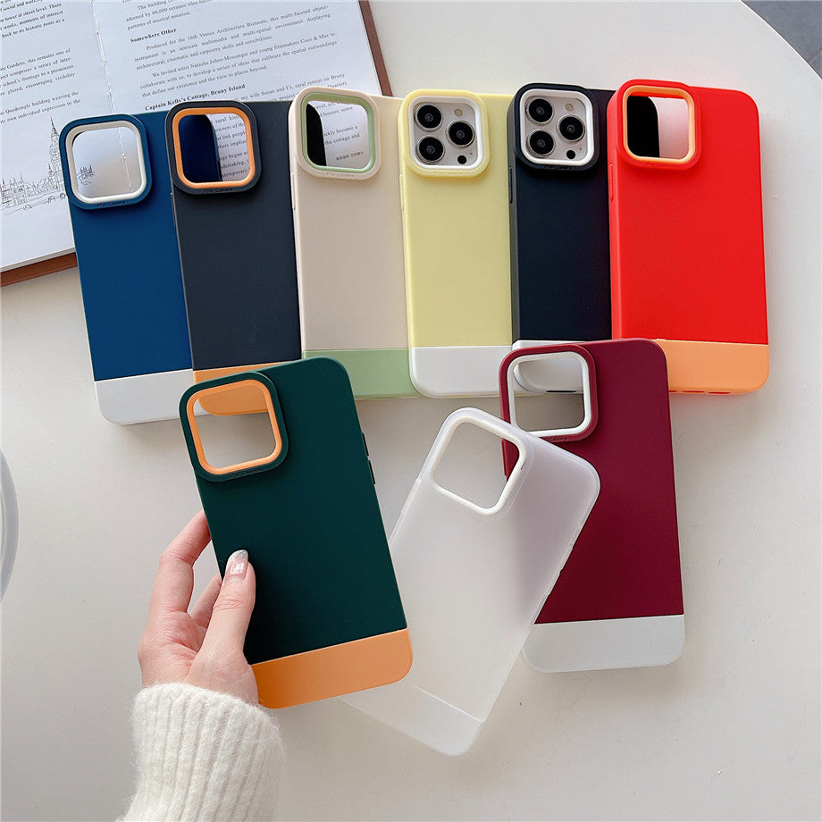 Case For iPhone 13 3 in 1 Designer phone Case in White White Case Cover FoneFunShop   