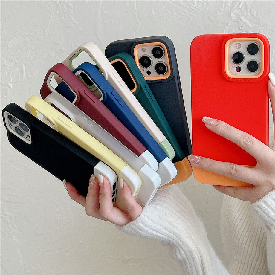 Case For iPhone 12 12 Pro 3 in 1 Designer in Burangdy White Case Cover FoneFunShop   