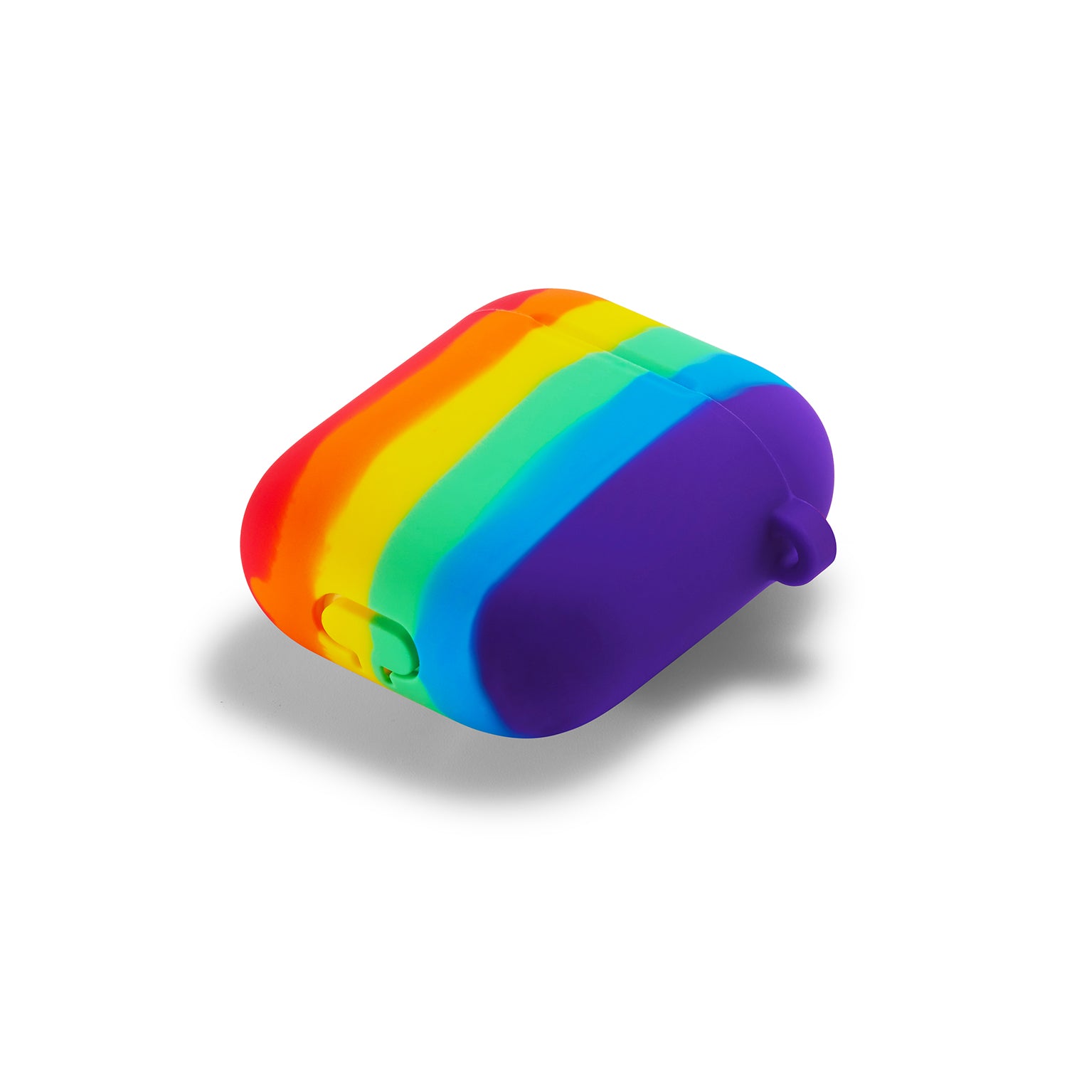 Case For Apple Airpods with Hanger Hole For LED Gay Pride Silicone Rainbow Case Cover FoneFunShop   