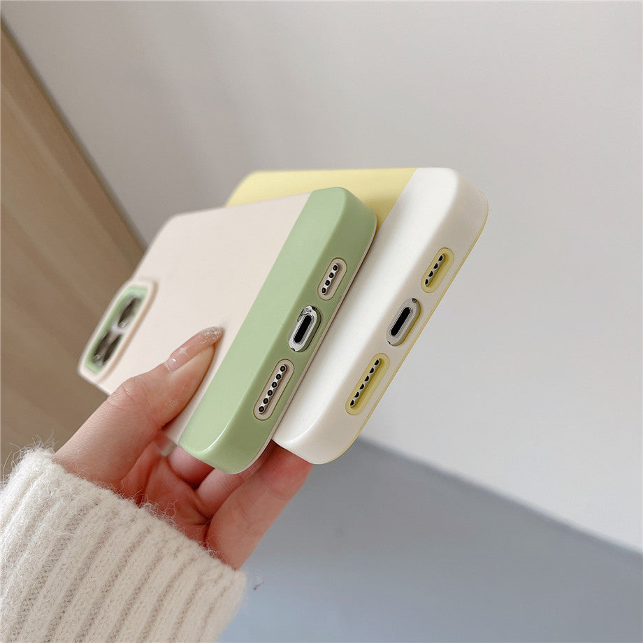 Case For iPhone 13 3 in 1 Designer in White Green Case Cover FoneFunShop   