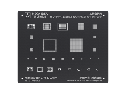 Reballing Stencil For iPhone 6S 6S Plus MEGA IDEA Black Stencil FoneFunShop   