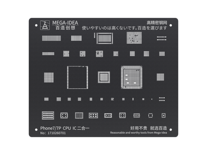 Reballing Stencil For iPhone 7 7 Plus MEGA IDEA Black Stencil FoneFunShop   