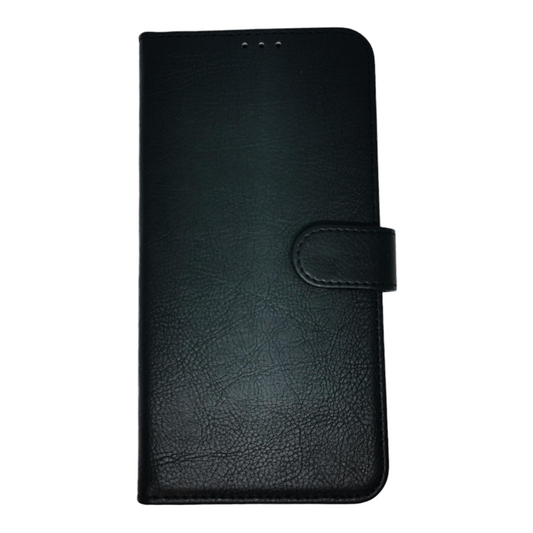 Flip Case For iPhone 14pm 15pm Luxury PU Leather Wallet Black Case Cover FoneFunShop   