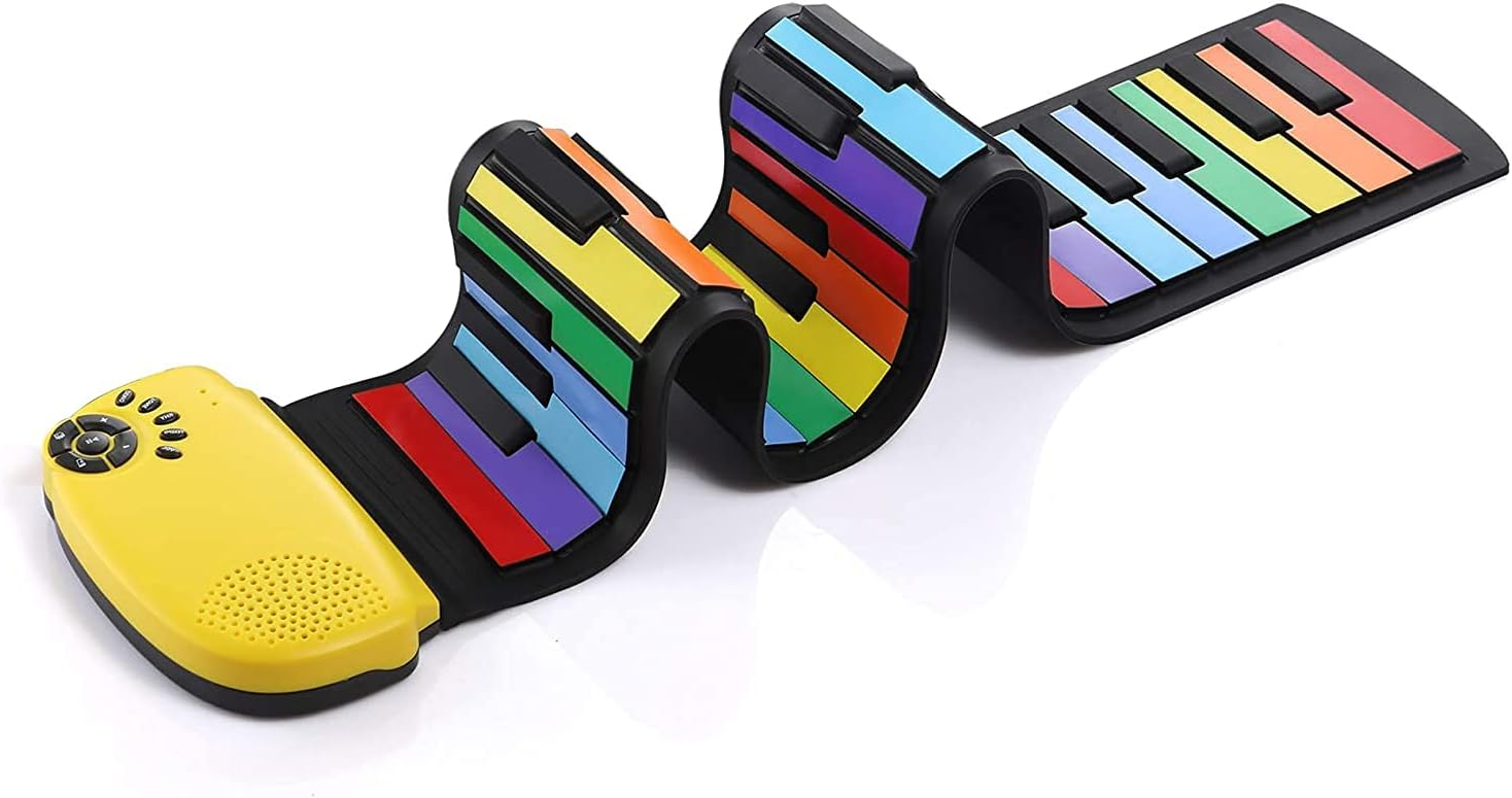 Roll up Piano 49 Key Portable Rainbow Piano FoneFunShop   