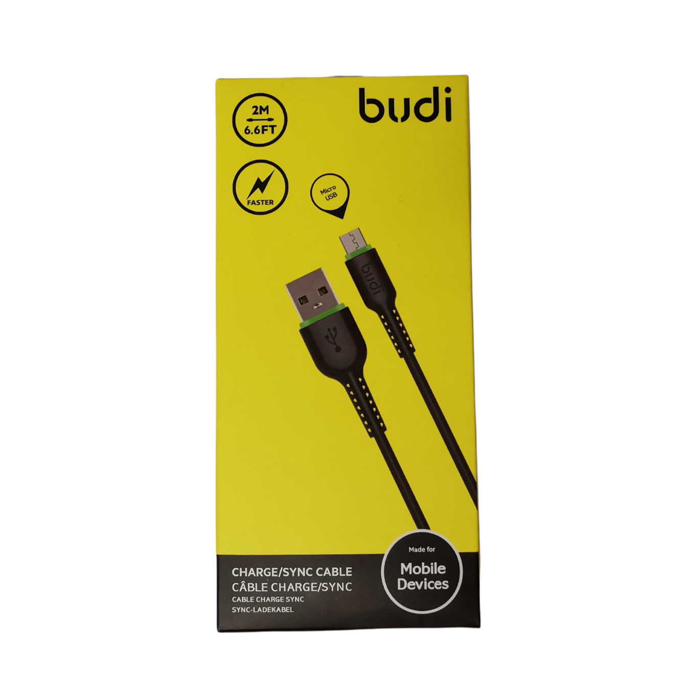 Budi Cable For Micro USB 2m Aluminium Shell Cable FoneFunShop   