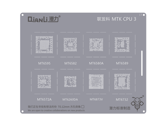 Reballing Stencil Qianli Bumblebee QS017 MTK CPU 3 Stencil FoneFunShop   