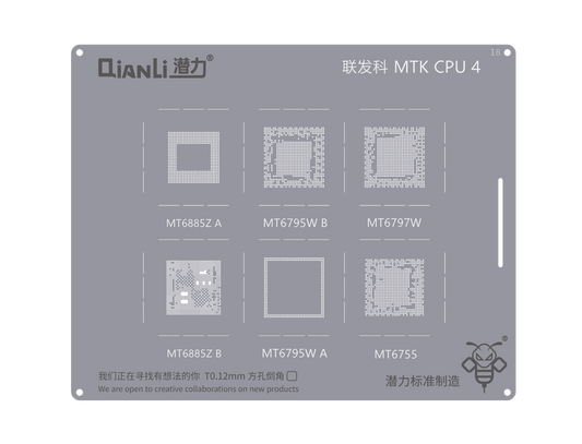 Reballing Stencil Qianli Bumblebee QS018 MTK CPU 4 Stencil FoneFunShop   