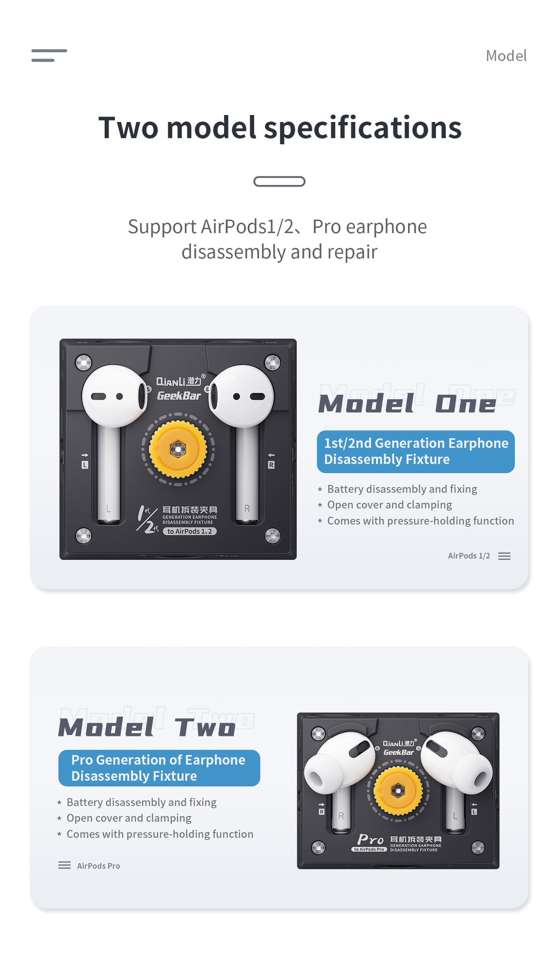 Holding Station For Airpods Pro QianLi Battery Repair Disassembly Battery FoneFunShop   