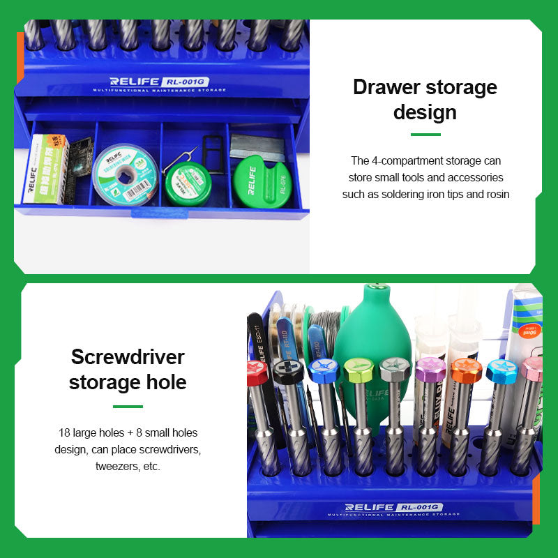 Tool Holder Organizer Relife RL001G Tidy Screwdriver Station For Phone Repair Screwdriver FoneFunShop   