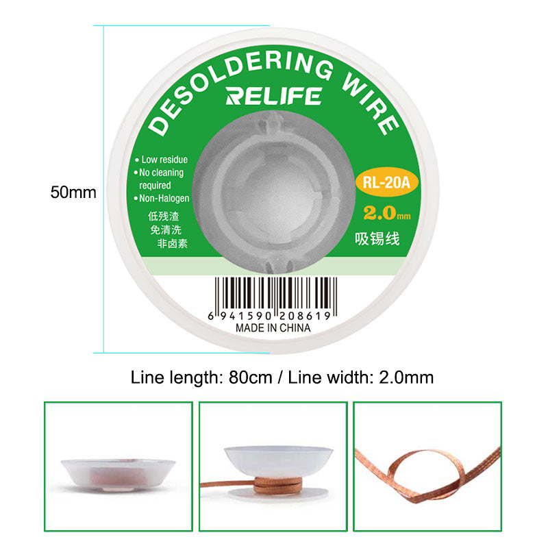 2.0MM Desoldering Wire Relife RL20A Solder FoneFunShop   