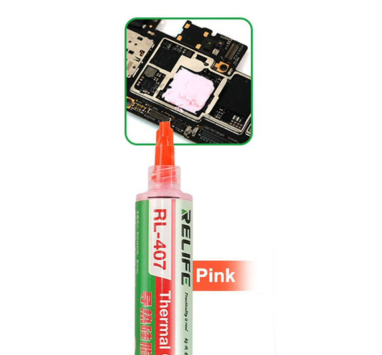 Thermal Cooling Gel Relife RL407 For Phone CPU Heat Dissipation 20g Pink Relife FoneFunShop   