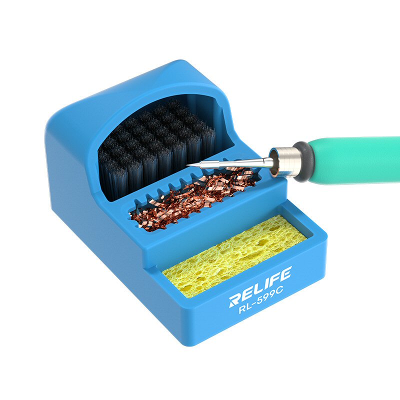 Relife RL-599C Cleaning Station For Soldering Iron Tip Maintenance Relife FoneFunShop   