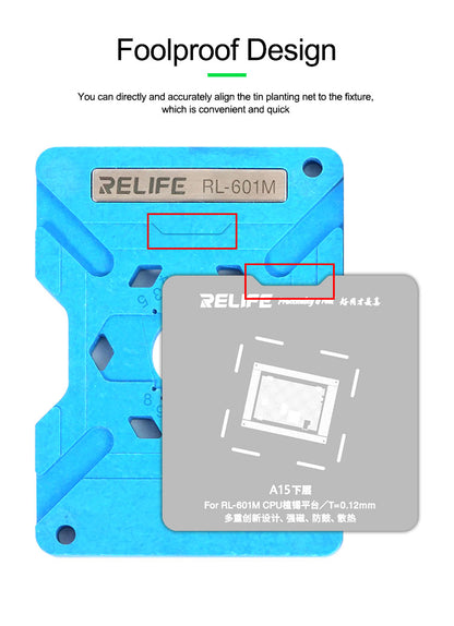 Solder Reballing Kit Relife RL601W For iPhone 13 A15 Tin Planting Solder FoneFunShop   