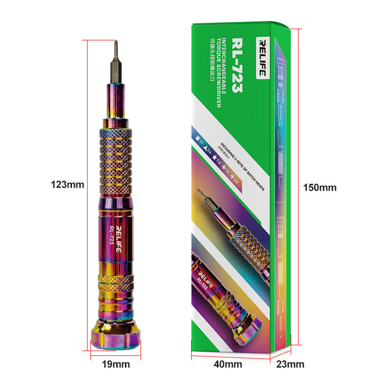 Torque Screwdriver Relife RL723 High Precision Interchangeable For Phone Repair Screwdriver FoneFunShop   