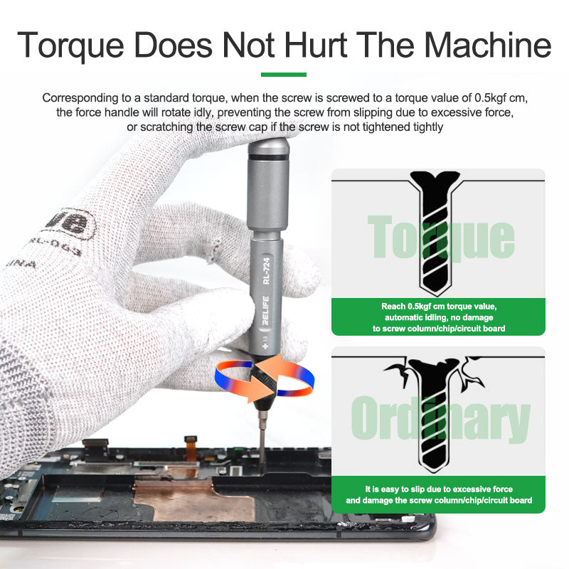 Torque Screwdriver Set Relife RL724 High Precision 5PC For Phone Repair Screwdriver FoneFunShop   