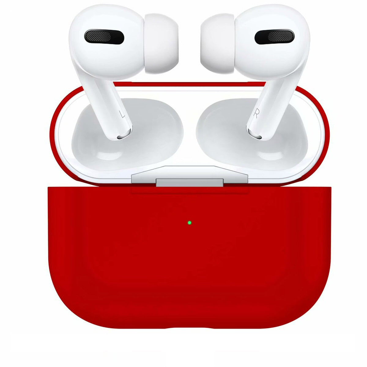 Case For Airpods Pro Cover Skin Silicone Red Case Cover FoneFunShop   