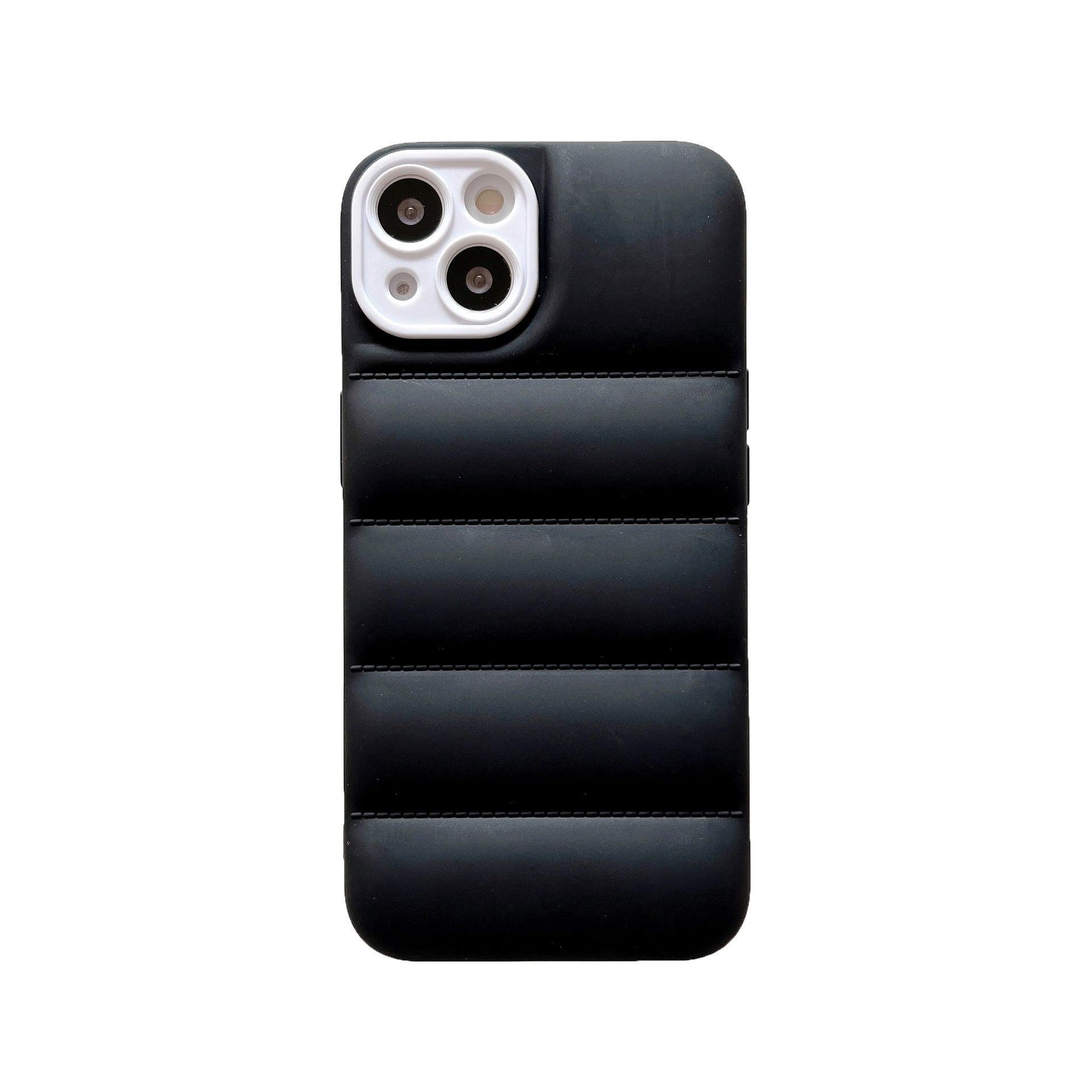 Case For iPhone 13 Pro Black Puffer Down Jacket Case Cover FoneFunShop   