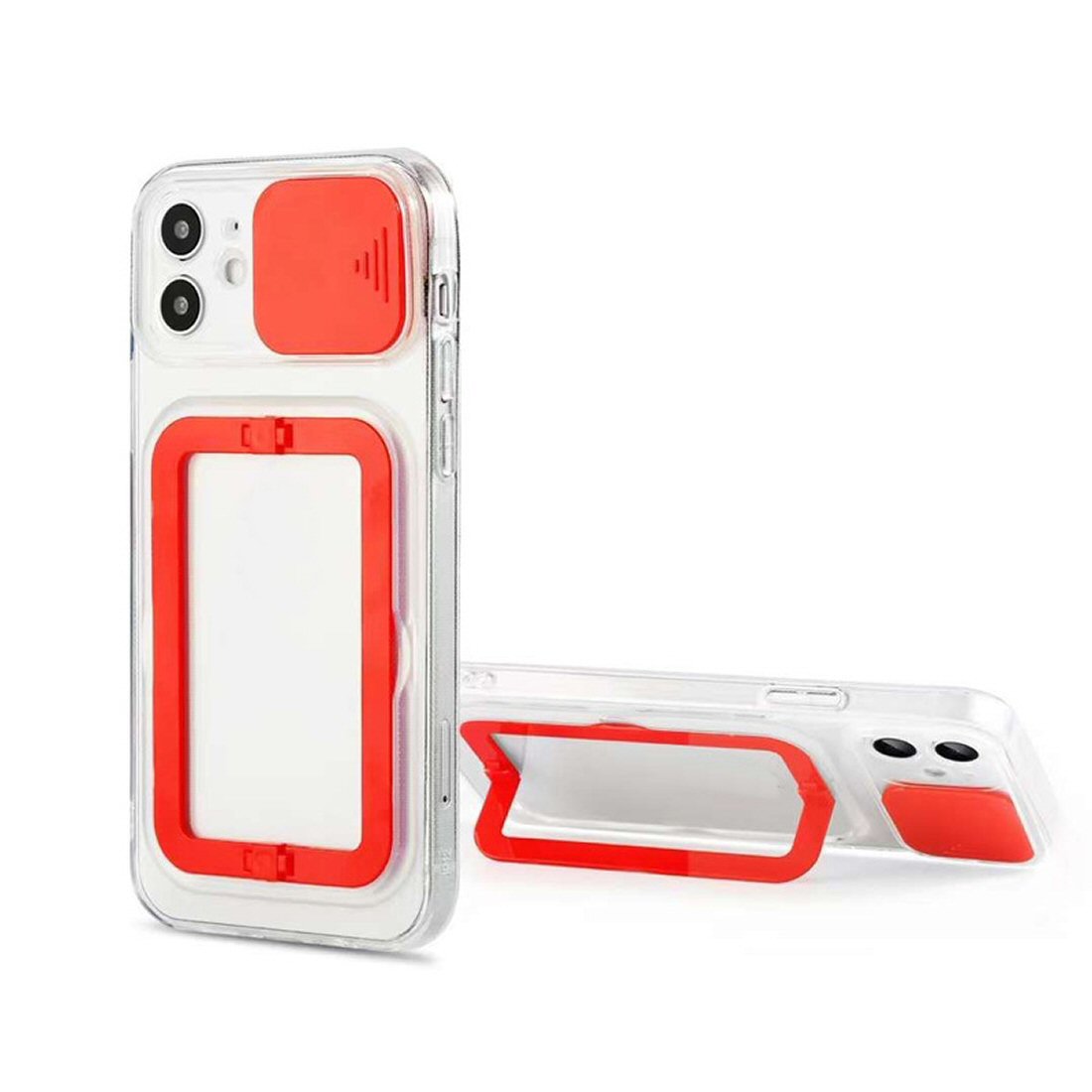 Case For iPhone 13 in Red Camera Lens Protection Case Cover FoneFunShop   