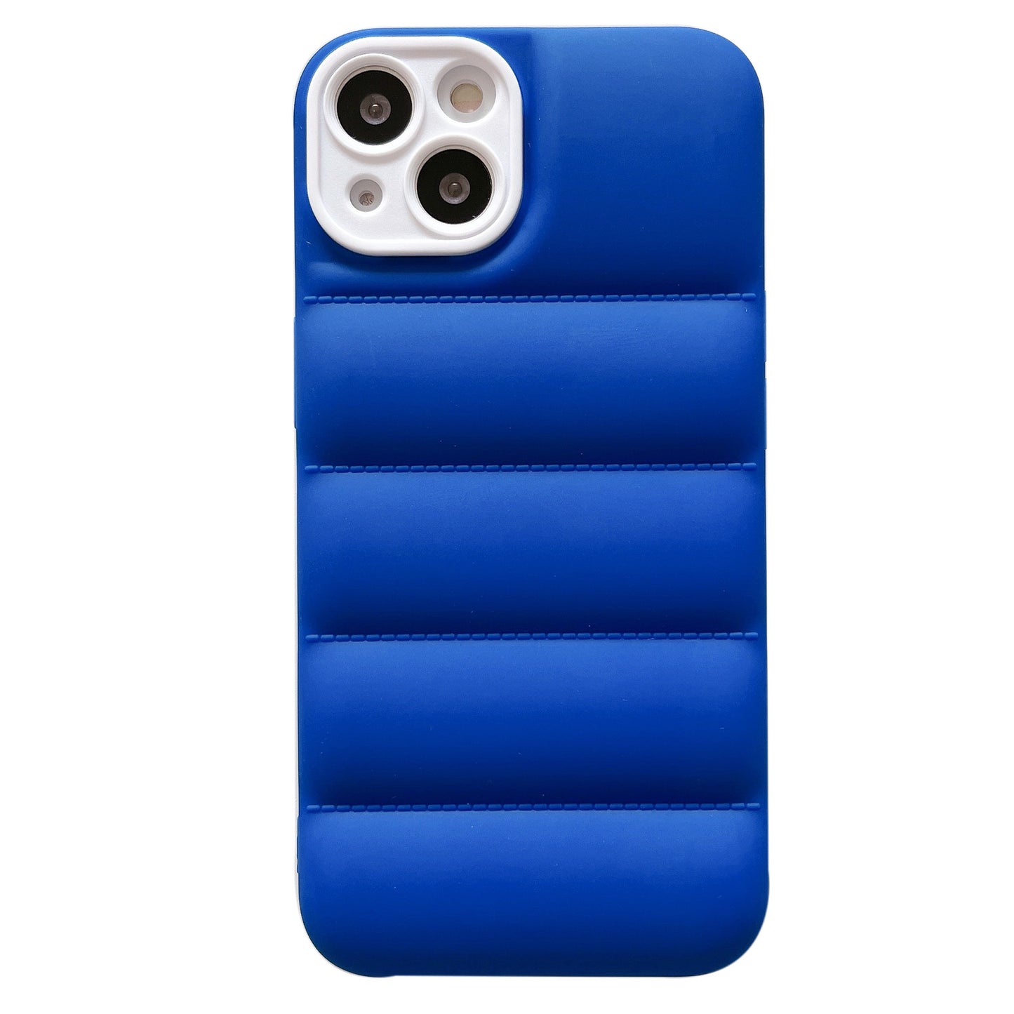 Case For iPhone 13 Blue Puffer Down Jacket Case Cover FoneFunShop   