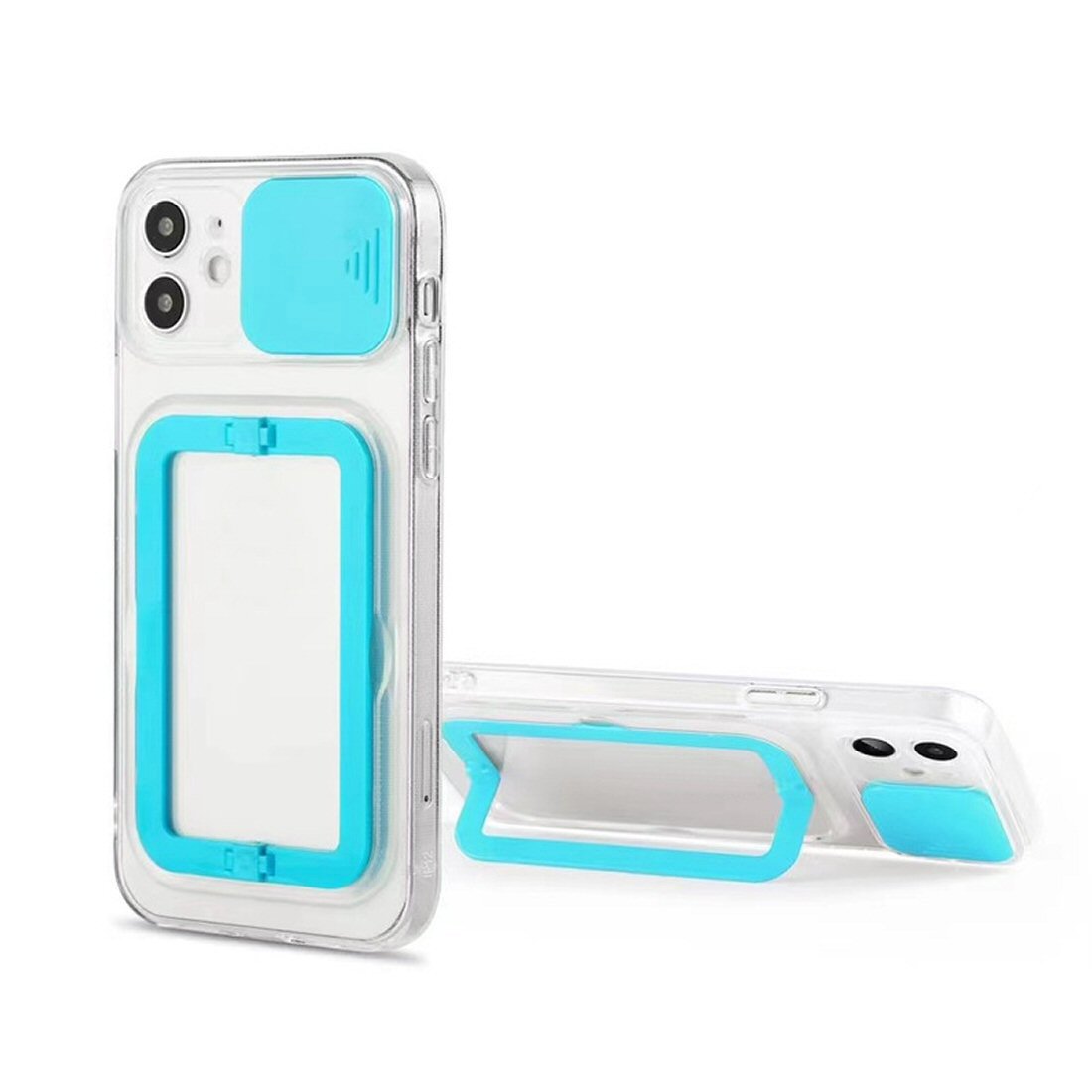 Case For iPhone 13 Mini in Blue Camera Lens Protection Case Cover FoneFunShop   