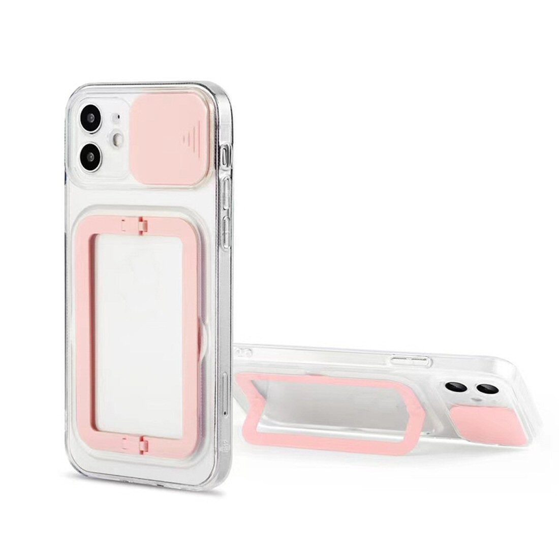 Case For iPhone 13 Mini in Pink Camera Lens Protection Case Cover FoneFunShop   