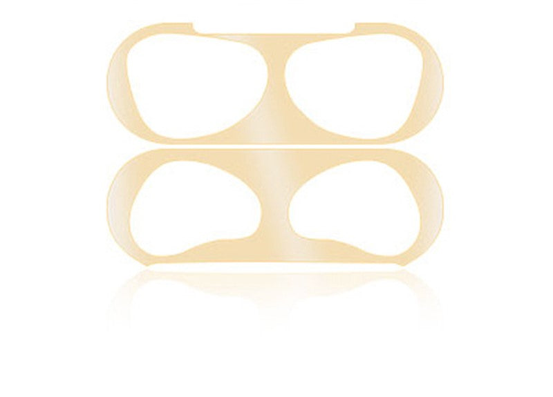 Seal Protection For Airpod 3 Metal Dust Proof Guard Sticker in Gold Protector FoneFunShop   