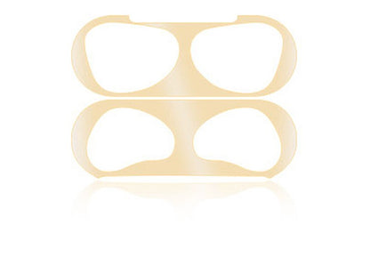 Seal Protection For Airpod 3 Metal Dust Proof Guard Sticker in Gold Protector FoneFunShop   