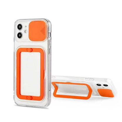 Case For iPhone 13 in Orange Camera Lens Protection Case Cover FoneFunShop   