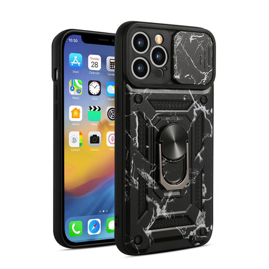 Case For iPhone 13 Pro in Black Hybrid Armoured Cover Shockproof Case Cover FoneFunShop   